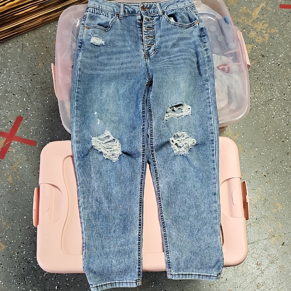 Vanilla Star High Rise Distressed Light Blue Jeans